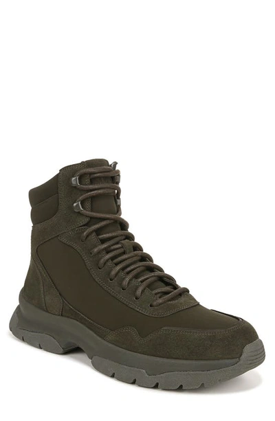 Vince Men's Elvio Utilitarian Suede Lug Boots In Green