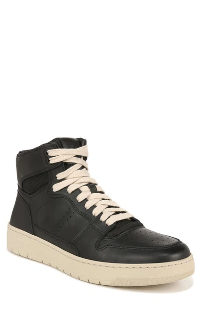Vince Men's Mason Leather High-top Sneakers In Black