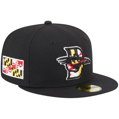 New Era Black Delmarva Shorebirds Theme Nights Maryland  59fifty Fitted Hat