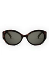 Celine Bold 3 Dots Square Sunglasses In Brown