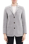 THEORY ELBOW PATCH WOOL & CASHMERE JACKET