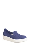 Otbt Coexist Perforated Floral Platform Slip-on Sneaker In Blue