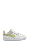 Nike Air Force 1 Shadow Sneaker In White/ Lemon/ Grey