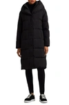 Lauren Ralph Lauren Pillow Hood Longline Down & Feather Jacket In Black