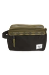 Herschel Supply Co Chapter Toiletry Wash Bag In Black, Ivy Green & Brown