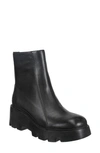 Naked Feet Xenus Lug Bootie In Black Leather