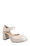 Naked Feet Estonia Platform Mary Jane Pump In White