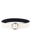 Sam Edelman Reversible Belt In Bone/ Black