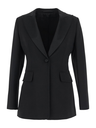 Max Mara Wool Jacket In Black