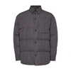 Off-white Ow Cot Stripe Overshirt In Dark_grey