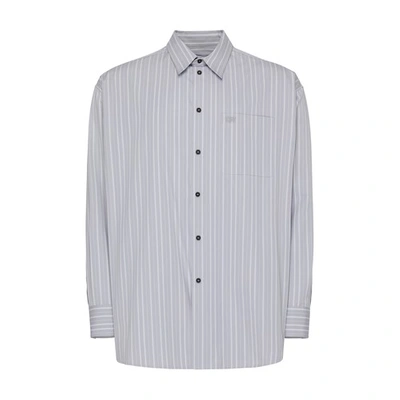 Off-white Ow Popl Stripe Alloy Shirt In White