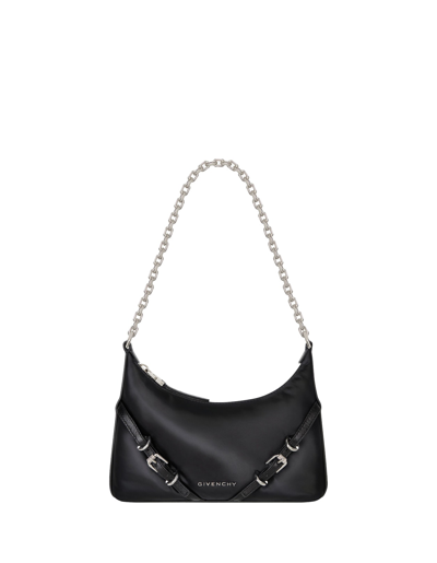 Givenchy Voyou Party Bag In Black Nylon Satin In Nero