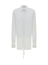 Peter Do Straight-point Collar Cotton Blend Shirt In Off White