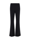 Avenue Montaigne Fitted Flared Trousers In Black