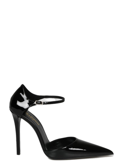 Saint Laurent Women's Avenue Dorsay Pumps In Patent Leather In Black