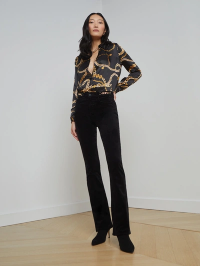 L Agence Stevie Velvet Jean In Black