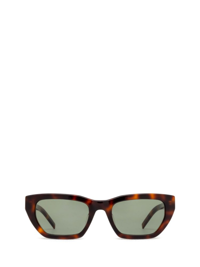 Saint Laurent Eyewear Cat In Brown