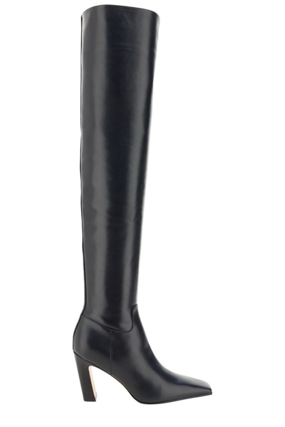 Khaite Marfa 85 Over-the-knee Leather Boots In Black