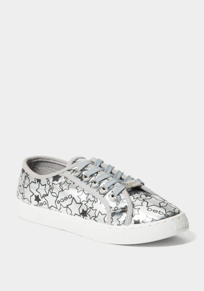 Bebe Daney Logo Sneakers In Silver