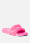 BEBE FURIOSA FAUX FUR SLIDES