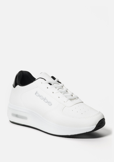 Bebe Lennin Chunky Sneakers In White Black