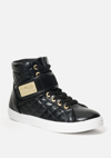 BEBE DIANICA QUILTED HIGH TOP SNEAKERS