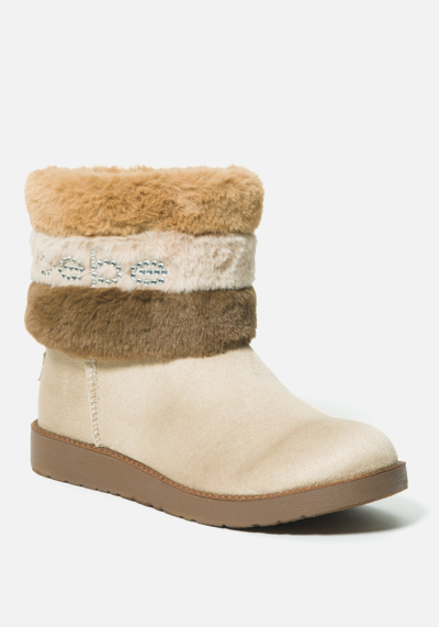 Bebe Larabelle Faux Suede Winter Boot In Sand