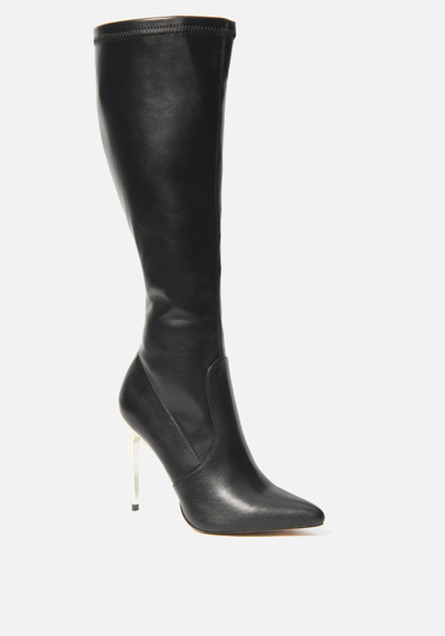 Bebe Valeria Knee High Boots In Black