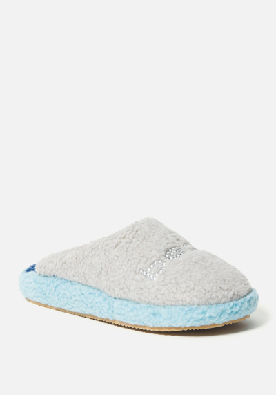 Bebe Molly Faux Fur Slipper In Grey Blue