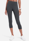 Bebe Sport Basic Capri In Charcoal Grey