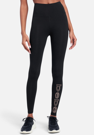 Bebe Sport Sequin Logo Legging In Black