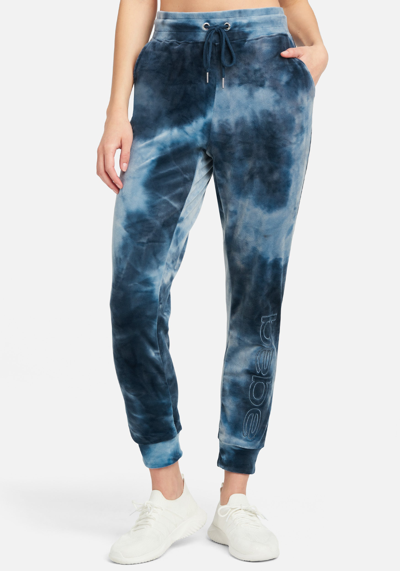 Bebe Logo Tie Dye Jogger In Blue Smoke