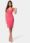 Bebe Tank Logo Dress In Fuchsia