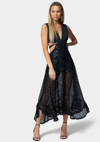 Bebe Sequin Mesh Gown In Black