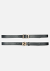 Bebe Thin 2 Pack Belt In Black