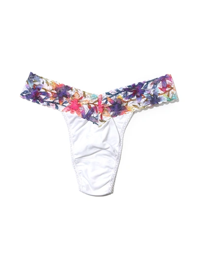 Hanky Panky Supima Cotton Original Rise Thong Still Blooming In Multicolor