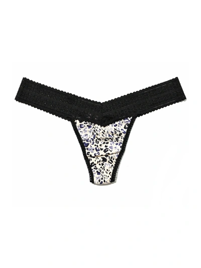 Hanky Panky Printed Dreamease Low Rise Thong Spotted In Multicolor