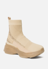 Bebe Women's Aspen Perforated Ankle Boots In Nude Flyknit