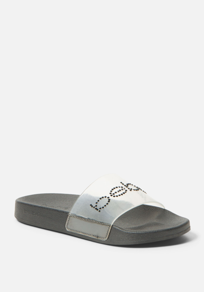 Bebe Dahlia Slides In Black Clear