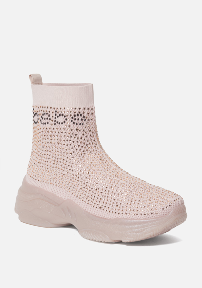 Bebe Myla Sneakers In Blush Fabric