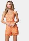 BEBE MESH AND LACE ROMPER