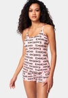 Bebe Logo Short Set In Light Pink
