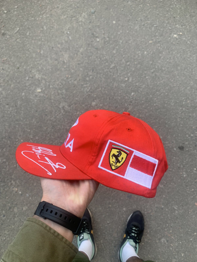 Pre-owned Ferrari X Hats Vintage Ferrari Schumacher Hats Vintage Y2k Racing 90's In Red