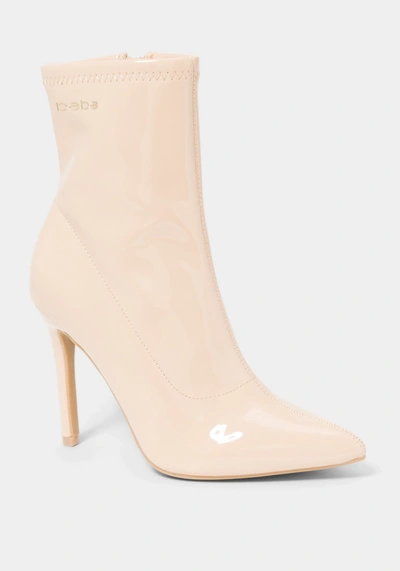 Bebe Kandey Boots In Nude Patent