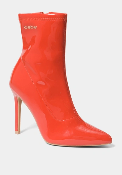 Bebe Kandey Boots In Red Patent
