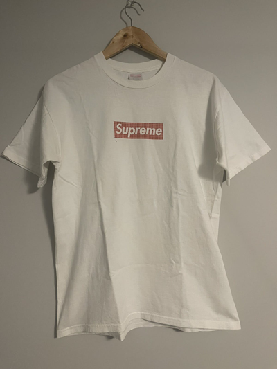 Pre-owned Supreme 1998 Grid Box Logo Tee In White ModeSens