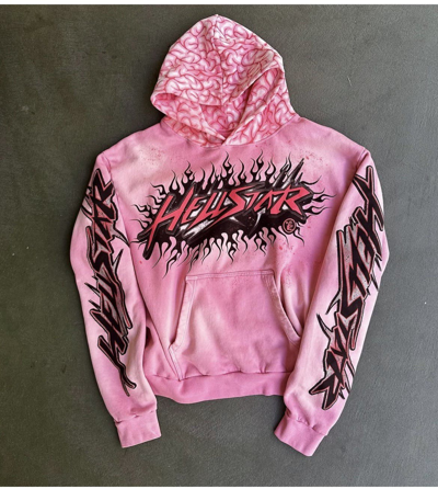 Pre-owned Hellstar Brainwashed Hoodie With Brain In Pink | ModeSens