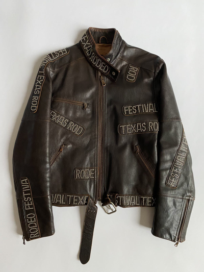 Pre-owned Dolce & Gabbana Vintage D&g 'rodeo' Studded Aged