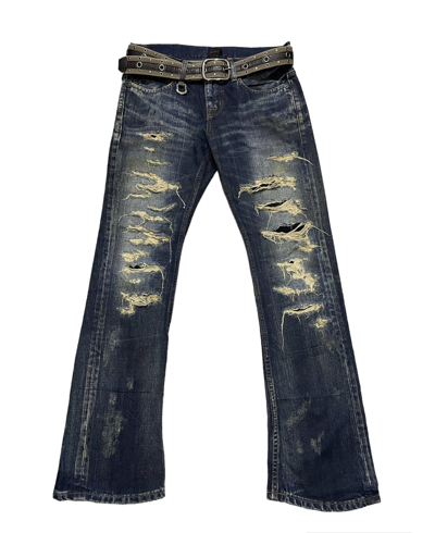 L.G.B. LE GRANDE BLEU If Six Was Nine Distressed Black Jeans