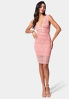 Bebe Lace Midi Dress In Rosette